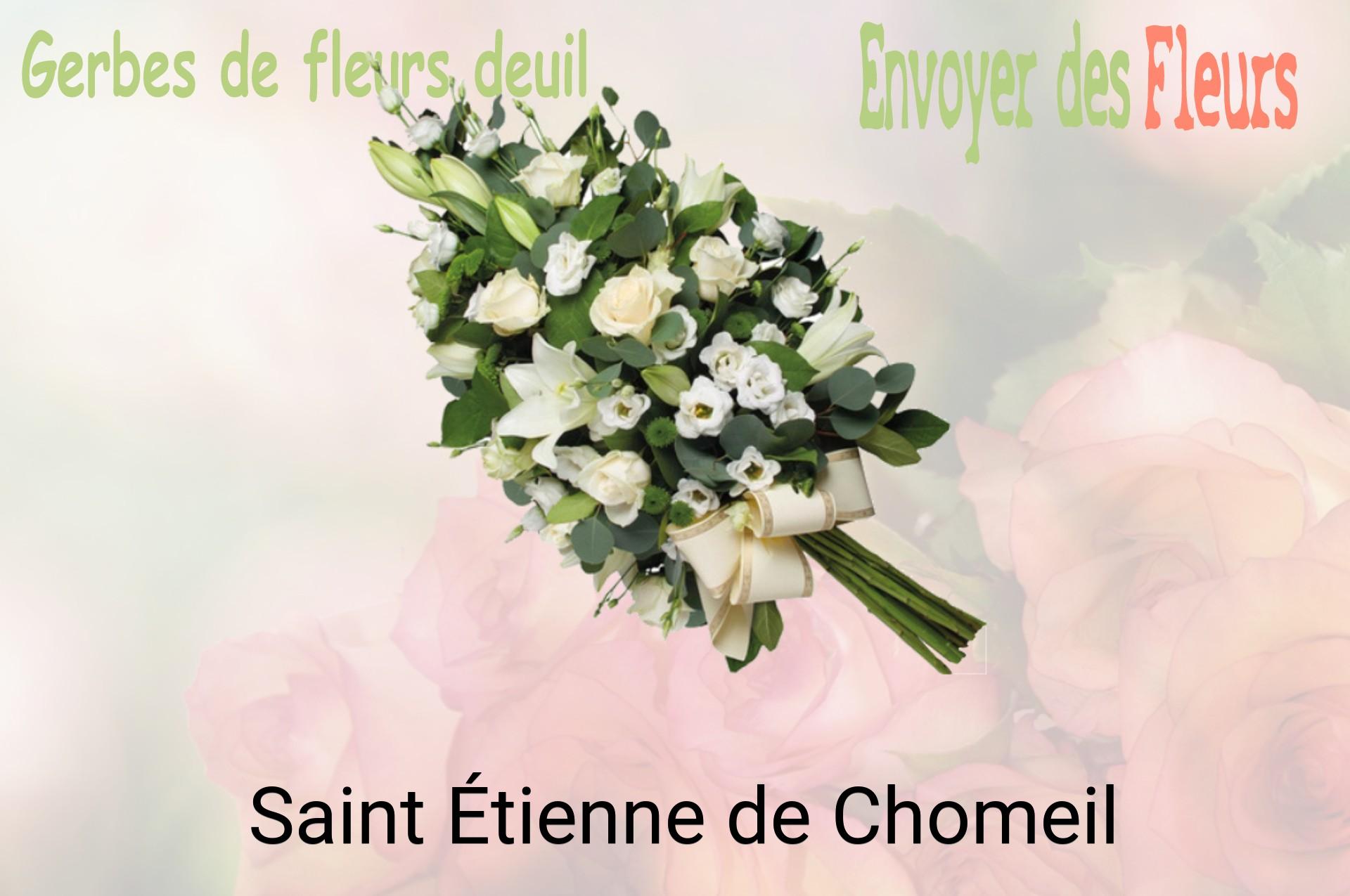 Gerbe de fleurs de deuil livrée à Saint-Étienne-de-Chomeil